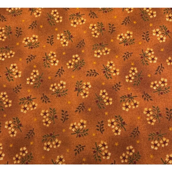 Henry Glass & Co. Other - Henry Glass Fabric 1419 Wit & Wisdom 1/2 yard Cotton Floral Pattern Rust Orange